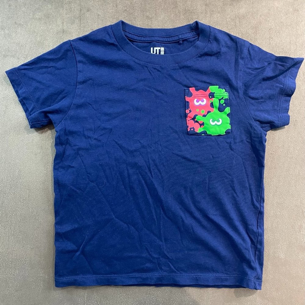 Nintendo Splatoon Uniqlo Royal Blue Toddler Boys T-shirt Size 3-4 /XS (SKU: 18B)